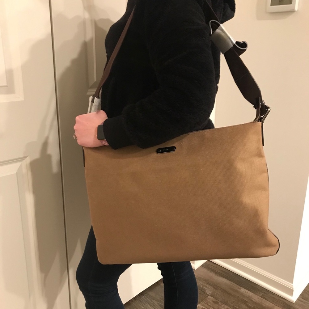 Gucci messenger canvas shoulder bag - Picture 1 of 9